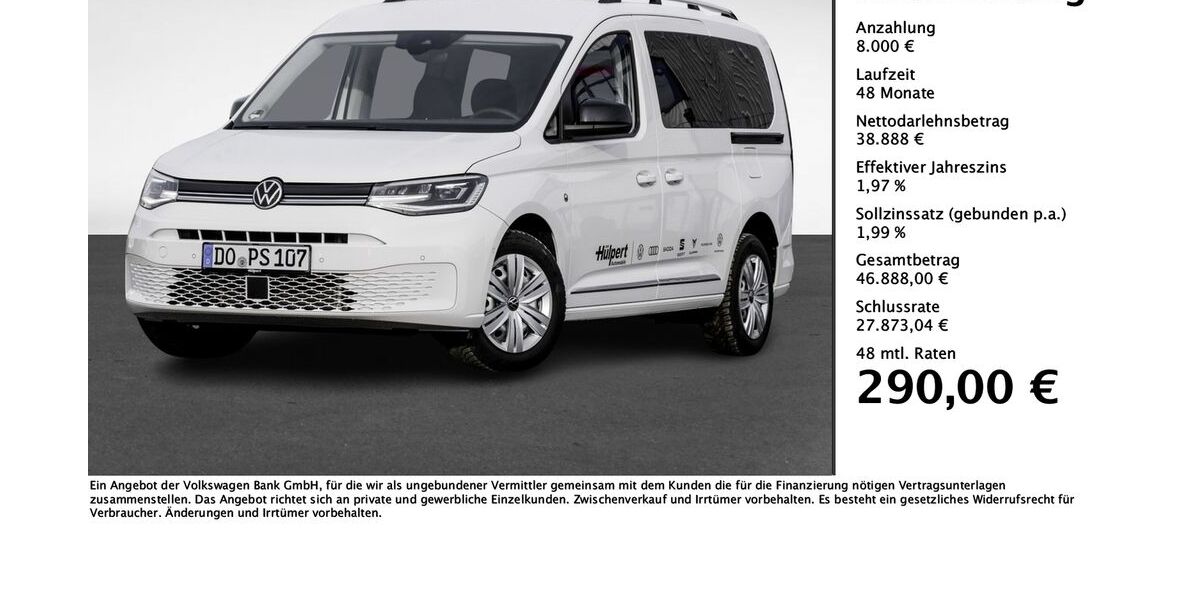 VW Caddy Maxi 3.900 km 43.480 &euro; Dortmund 44379