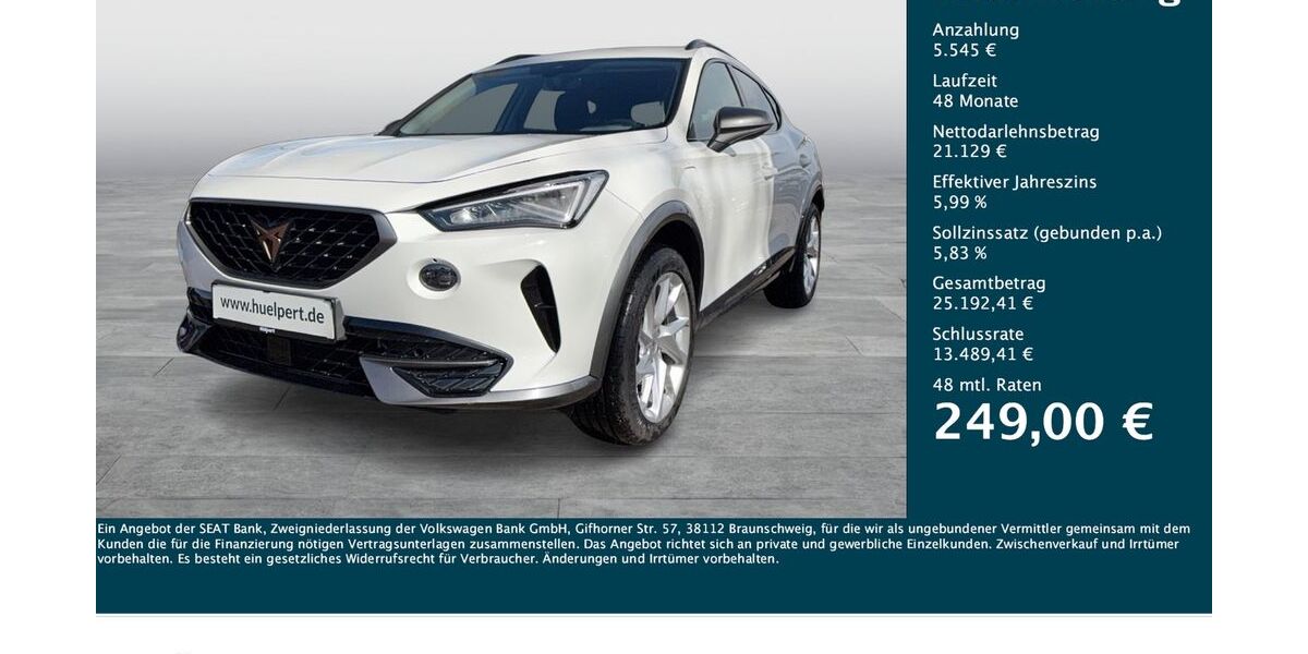 Cupra Formentor 29.058 km 26.608 &euro; Dortmund 44269